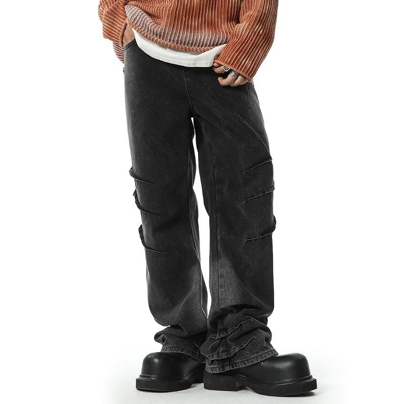 Американские уличные джинсы Трехмерный дизайн Прочные Свободные Прямые джинсы 2XL чёрный
Американские уличные джинсы Трехмерный дизайн Прочные Свободные Прямые джинсы 2XL чёрный