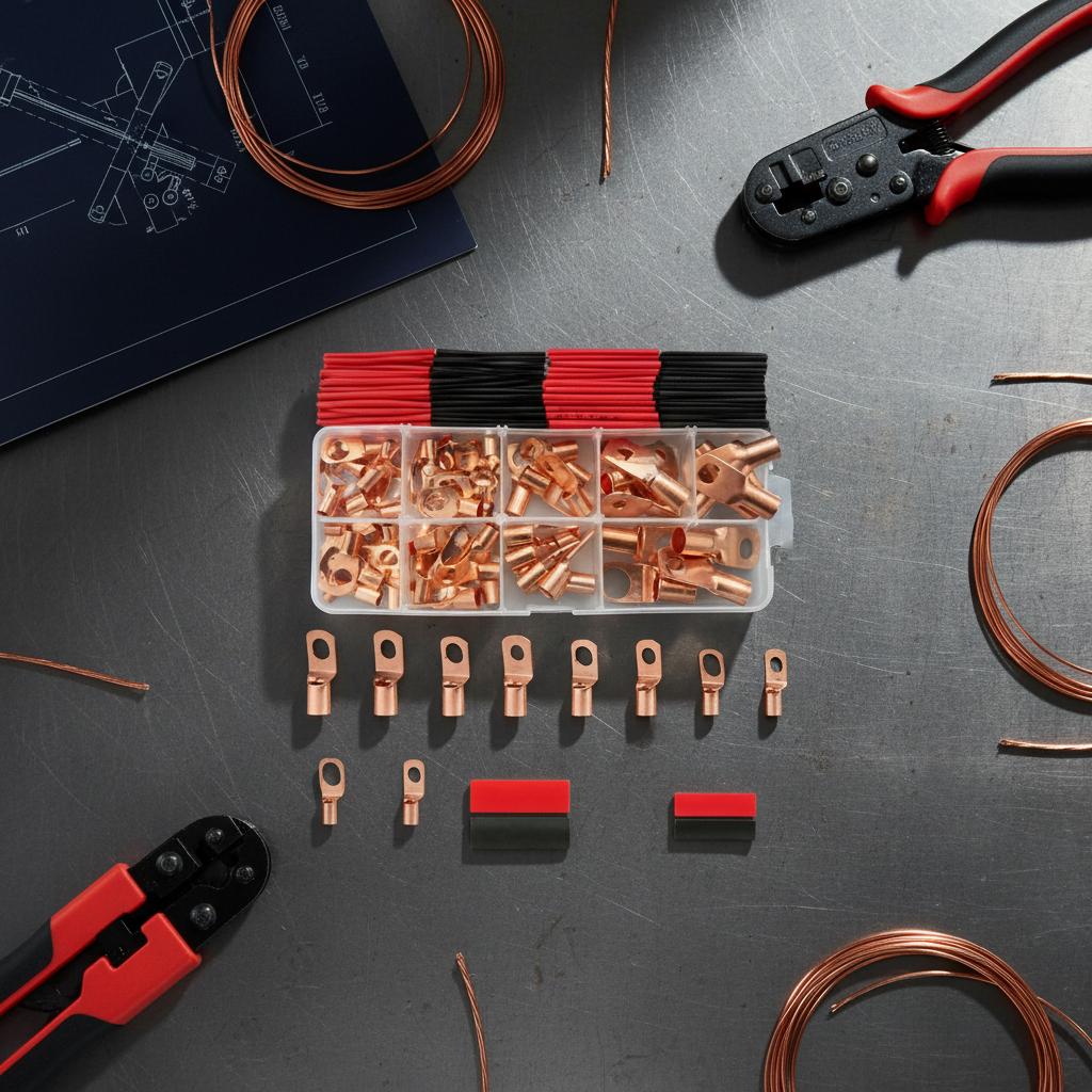 130PCS Copper Wire Terminal Block With Heat Shrink Tubing For Electrical Applications Terminals Cold-Pressed Connector Tool China Mainland
130PCS Copper Wire Terminal Block With Heat Shrink Tubing For Electrical Applications Terminals Cold-Pressed Connector Tool China Mainland