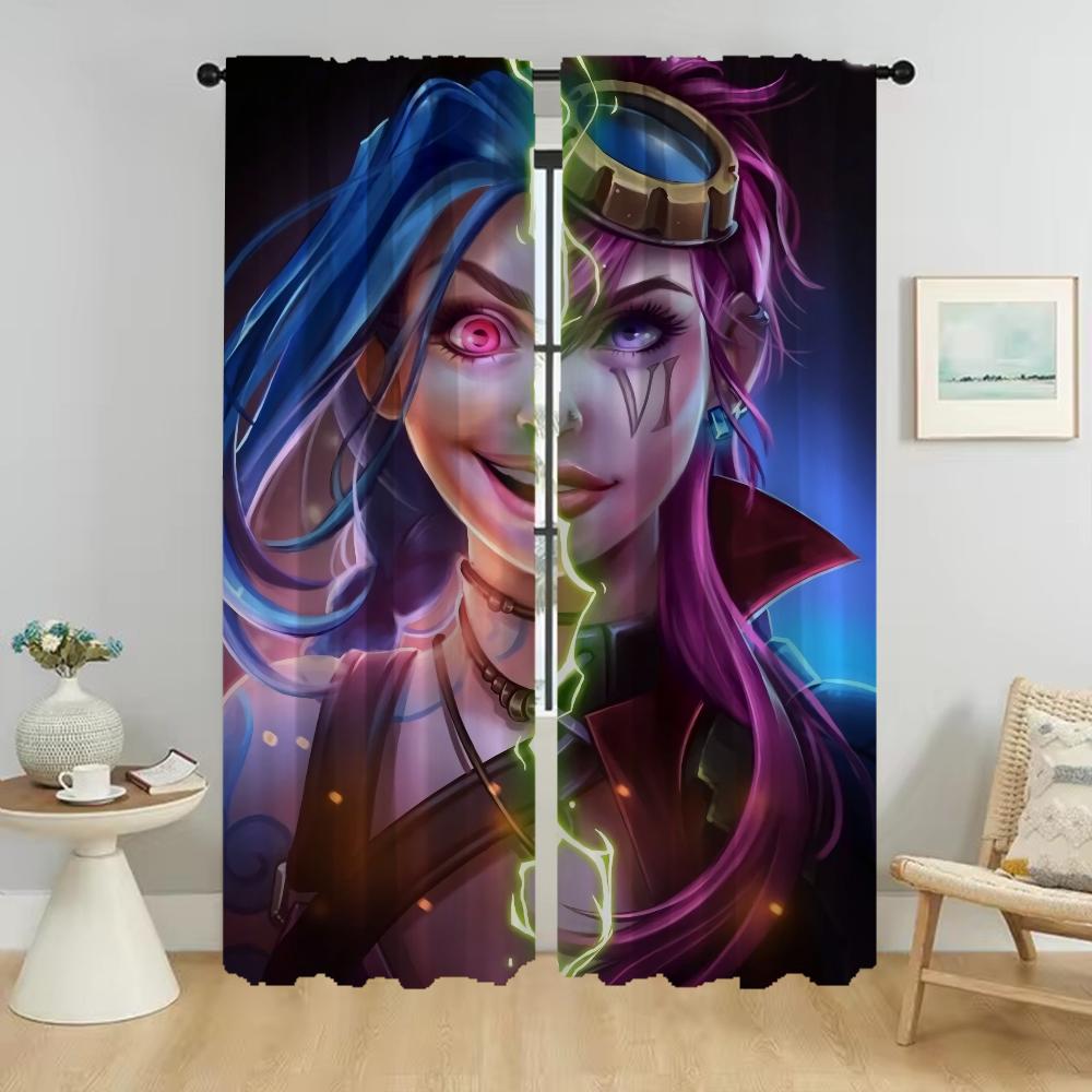 Set Of 2 Curtains Living Room Curtain Lol League Legends Jinx Partition Home Interior Halloween Decoration Child Made Polyester Window Treatment W100*H130(CM)-Hooks&2PCS
Set Of 2 Curtains Living Room Curtain Lol League Legends Jinx Partition Home Interior Halloween Decoration Child Made Polyester Window Treatment W100*H130(CM)-Hooks&2PCS