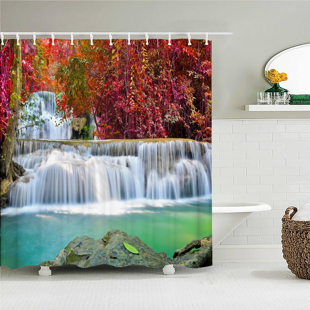 High Quality Natural Landscape Rain Forest Fabric Shower Curtain Waterproof Bath Curtains For Bathroom Decorate With Hooks W60H190(CM)-1 Pcs
High Quality Natural Landscape Rain Forest Fabric Shower Curtain Waterproof Bath Curtains For Bathroom Decorate With Hooks W60H190(CM)-1 Pcs