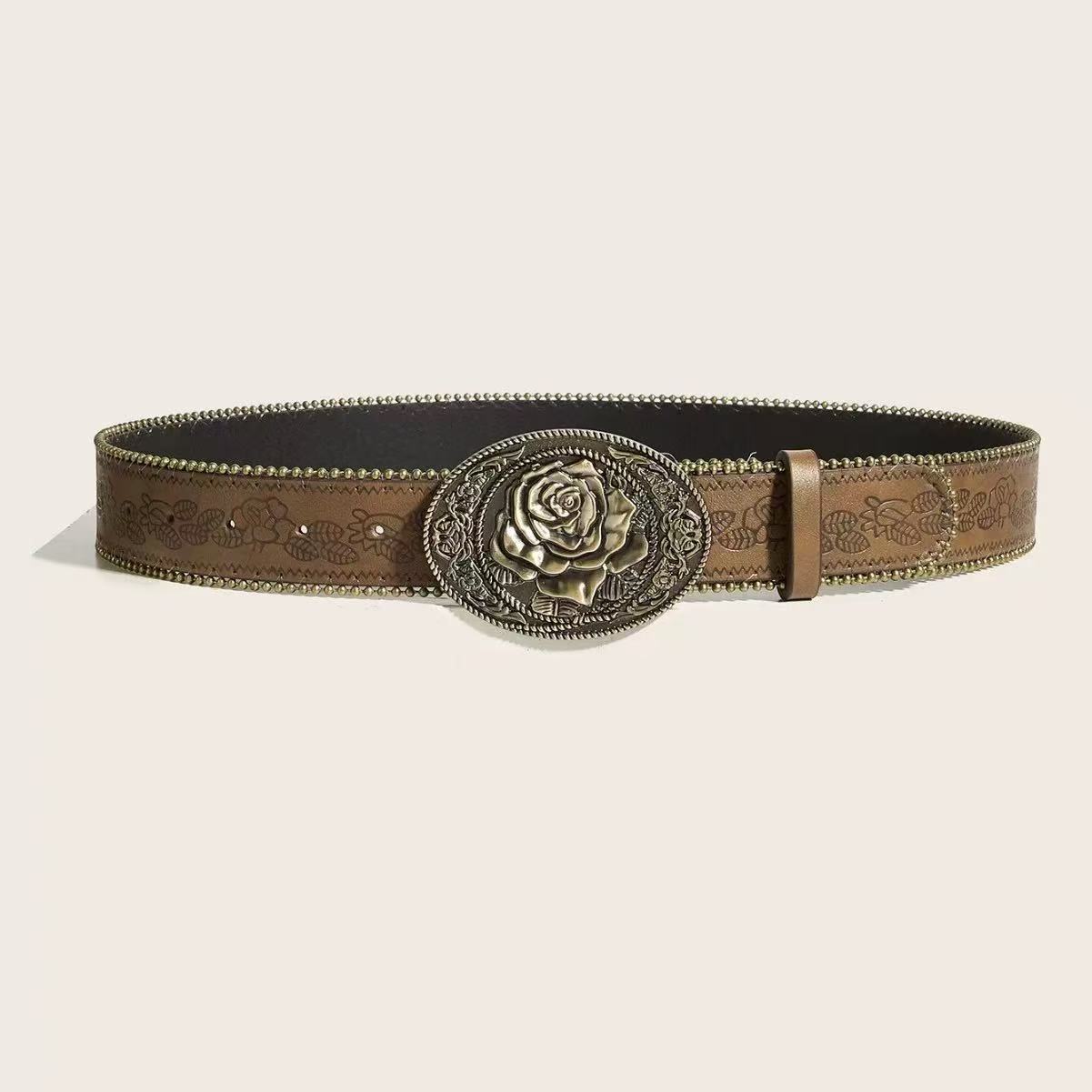 Retro belt women s ethnic style totem rose flower temperament versatile feeling belt accessories waist chain jewelry accessories women
Retro belt women s ethnic style totem rose flower temperament versatile feeling belt accessories waist chain jewelry accessories women