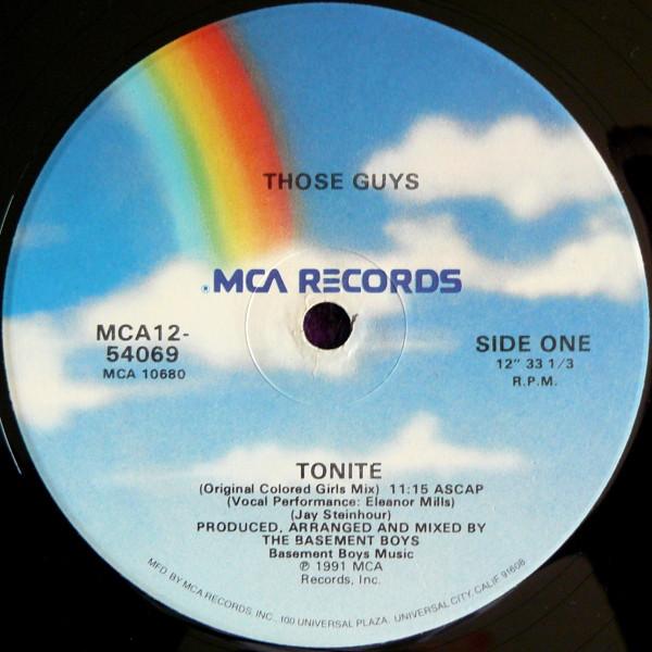 12inch Record THOSE GUYS Tonite Original Colored Girls Mix MCA1254069 MCA 1991 US Dance Electronica Used
12inch Record THOSE GUYS Tonite Original Colored Girls Mix MCA1254069 MCA 1991 US Dance Electronica Used