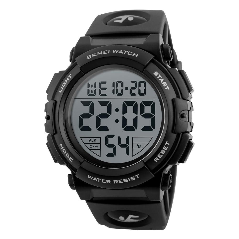 Easy-to-read digital watch for men, large screen with font display, waterproof arm watch, sports, running, stopwatch, alarm, time signal function,
Easy-to-read digital watch for men, large screen with font display, waterproof arm watch, sports, running, stopwatch, alarm, time signal function,