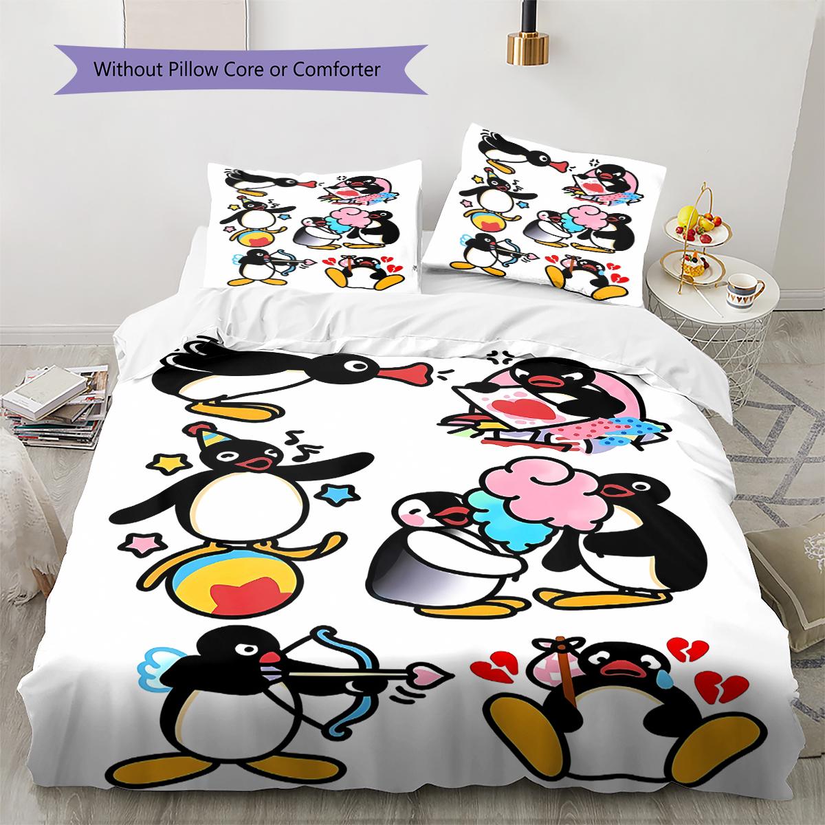 PINGU Pattern Bedding,Quilt Set Quilt Cover Pillowcase Home Birthday Gift (1 * duvet cover + 2 * pillowcase, without core) 135x200cm
PINGU Pattern Bedding,Quilt Set Quilt Cover Pillowcase Home Birthday Gift (1 * duvet cover + 2 * pillowcase, without core) 135x200cm