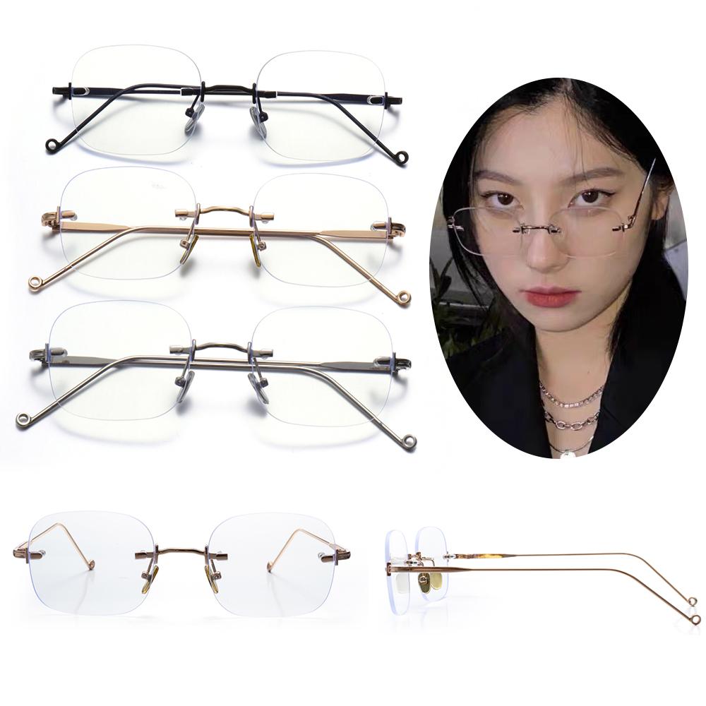 Gift Square Glasses Metal Clear Eyeglasses Frameless Eyewear Zero Diopter Glasses Transparent
Gift Square Glasses Metal Clear Eyeglasses Frameless Eyewear Zero Diopter Glasses Transparent