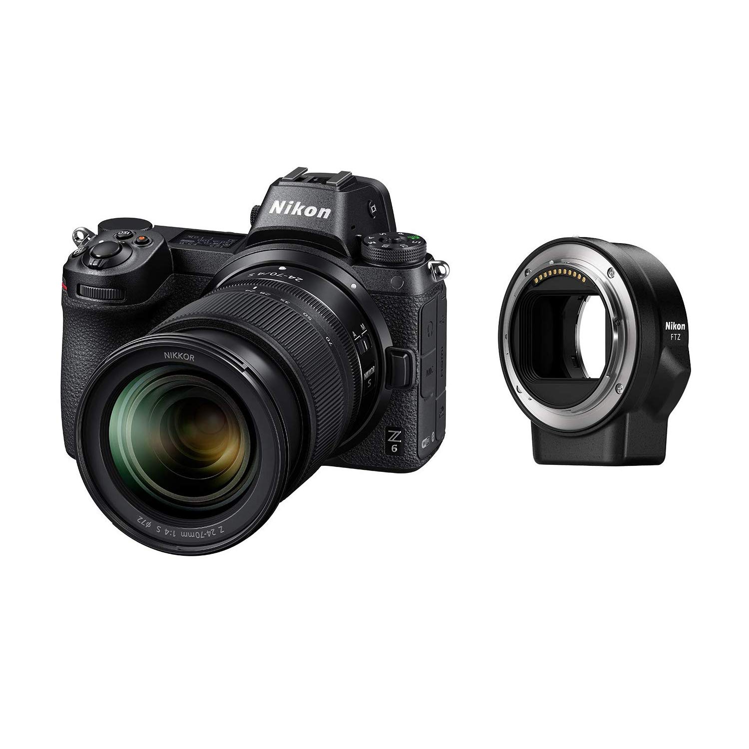 Nikon Mirrorless Camera Single Lens Z6 Mount Adapter Kit 24-70+FTZ Z6LK24-70FTZKIT чорний
Nikon Mirrorless Camera Single Lens Z6 Mount Adapter Kit 24-70+FTZ Z6LK24-70FTZKIT чорний
