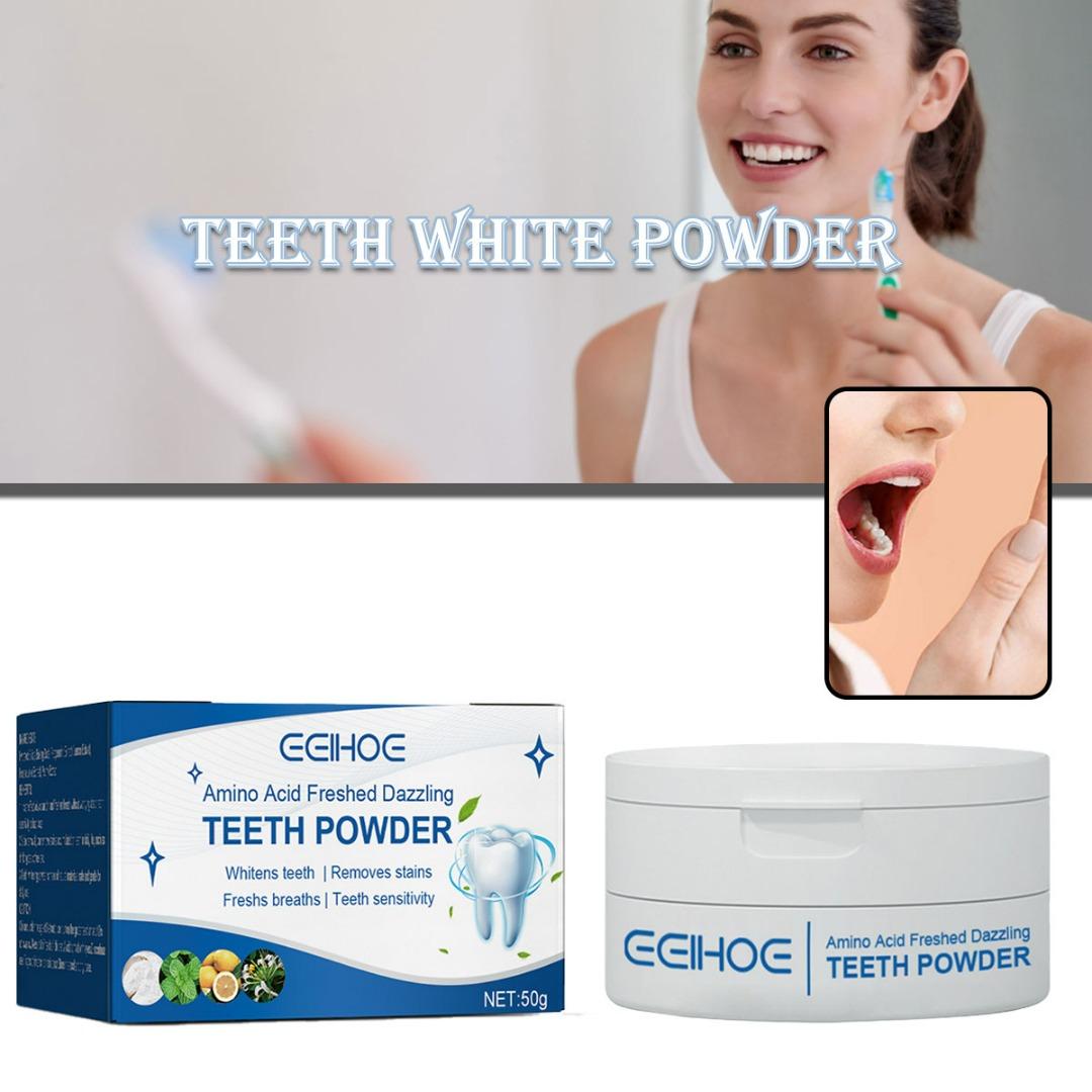 Tingml Аминокислота Свежий Ослепление Отбеливание зубов Порошок Отбеливатель для зубов Уход за полостью рта