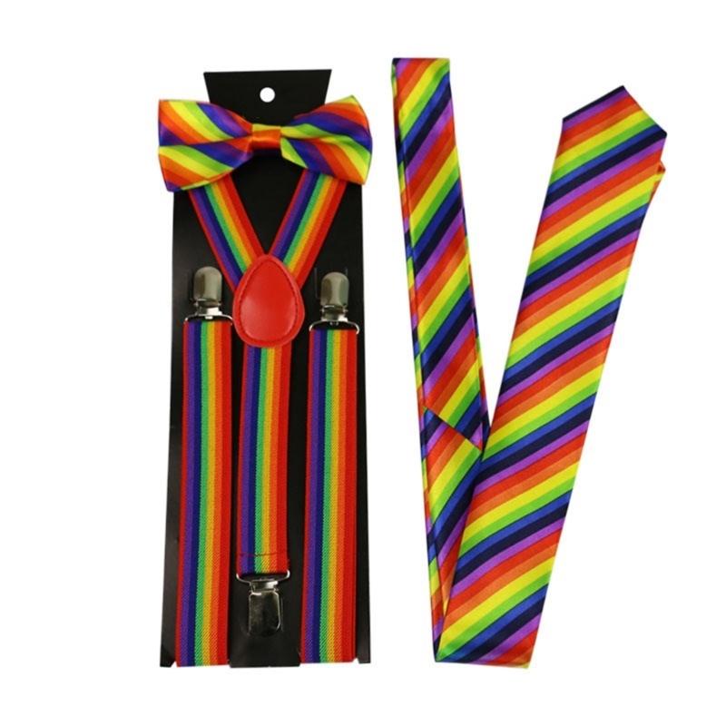 3pcs Striped Necktie+Clip on Suspenders+Bow Tie Set for Girl School Masquerades Party Necktie Versatility Uniform Tool
3pcs Striped Necktie+Clip on Suspenders+Bow Tie Set for Girl School Masquerades Party Necktie Versatility Uniform Tool