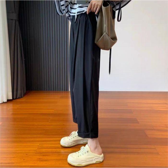 Быстросохнущие брюки Ice Silk для женщин, новые летние тонкие прямые брюки с девятью точками, повседневные брюки большого размера с широкими штанинами 4XL
Быстросохнущие брюки Ice Silk для женщин, новые летние тонкие прямые брюки с девятью точками, повседневные брюки большого размера с широкими штанинами 4XL