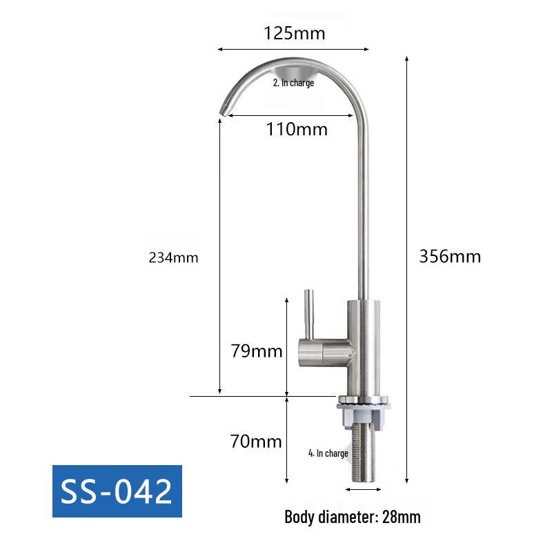 TLXT Rotatable 316 Stainless Steel Kitchen Faucet for Water Purifiers
TLXT Rotatable 316 Stainless Steel Kitchen Faucet for Water Purifiers