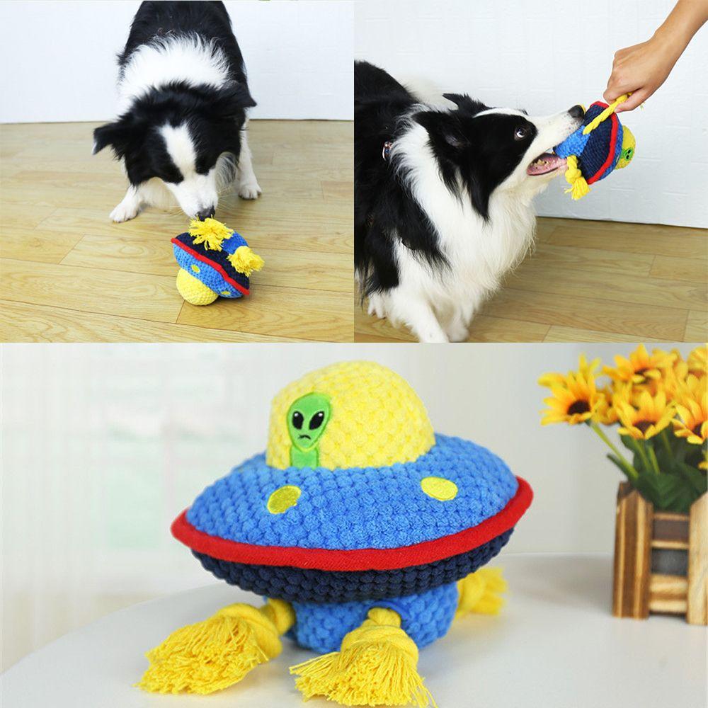 Small Medium Large Dogs Make Sounds Teeth Cleaning Interactive Chew Toy Alien Plush Dog Toy UFO
Small Medium Large Dogs Make Sounds Teeth Cleaning Interactive Chew Toy Alien Plush Dog Toy UFO