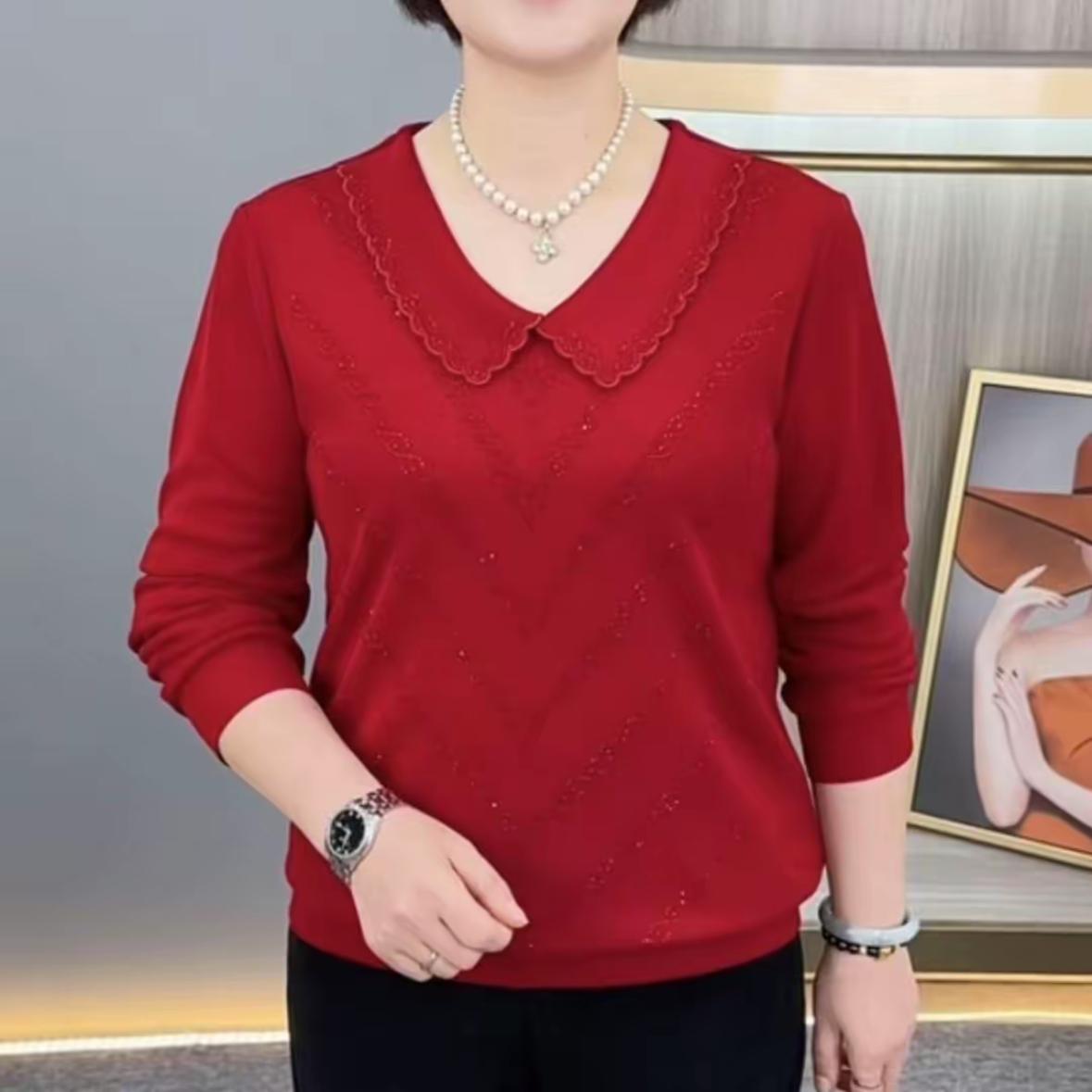 Autumn Chic Long-Sleeve Slimming Rhinestone Doll Collar T-Shirt 5XL (140-150 jin)
Autumn Chic Long-Sleeve Slimming Rhinestone Doll Collar T-Shirt 5XL (140-150 jin)
