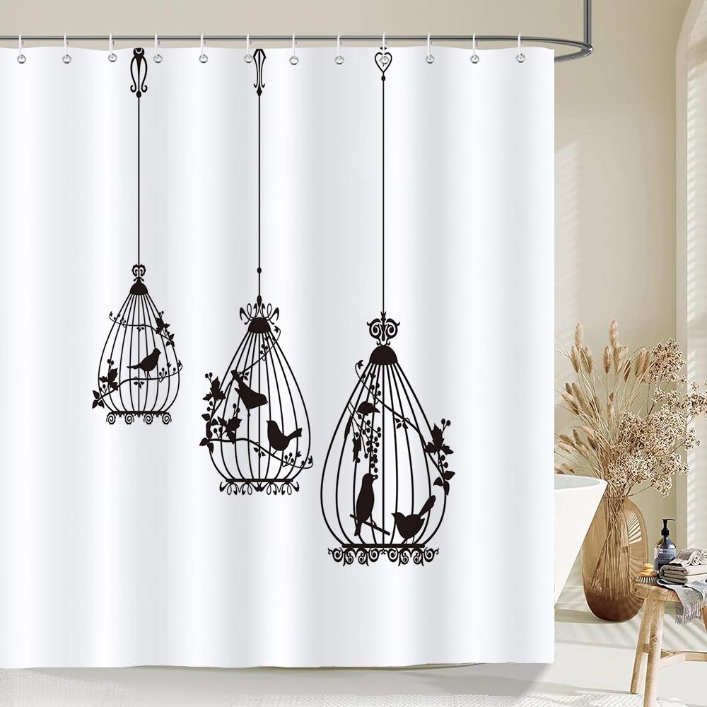 Nordic minimalist art printing Shower Curtain, Waterproof Fabric Flower and leaf Bird pattern Bathroom Curtain for Bathtub Decor W90xH180cm
Nordic minimalist art printing Shower Curtain, Waterproof Fabric Flower and leaf Bird pattern Bathroom Curtain for Bathtub Decor W90xH180cm