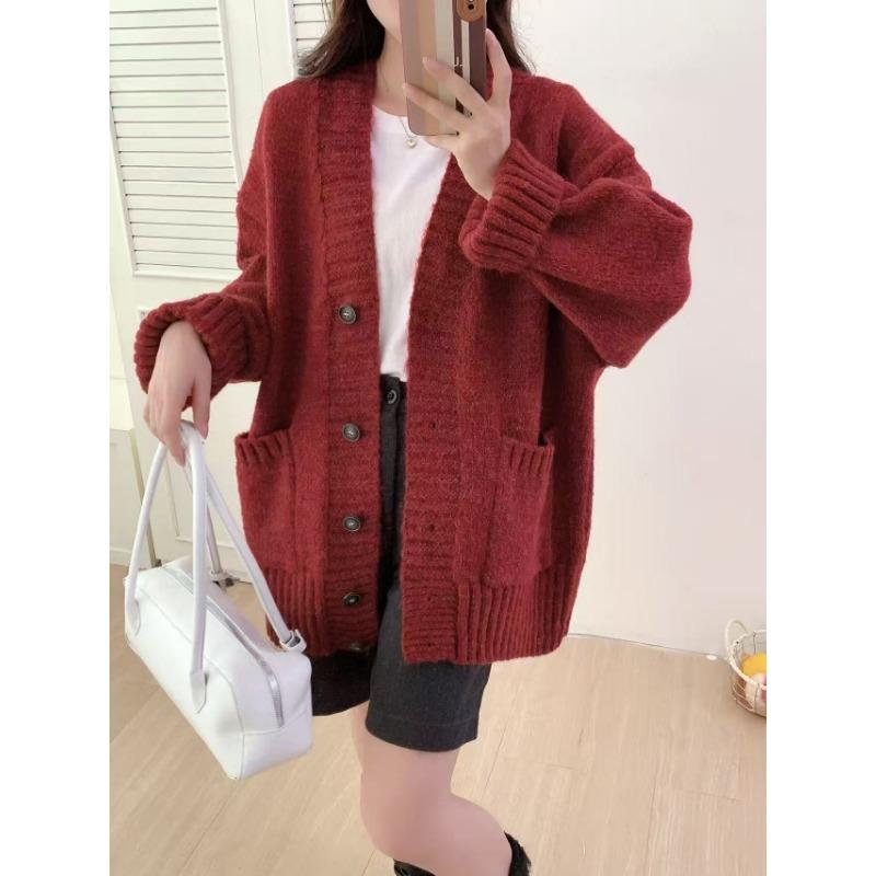 Ленивый ветер вязаный кардиган женская одежда осень и зима новый свободный повседневный утолщенный свитер на пуговицах с V-образным вырезом женский One size
Ленивый ветер вязаный кардиган женская одежда осень и зима новый свободный повседневный утолщенный свитер на пуговицах с V-образным вырезом женский One size