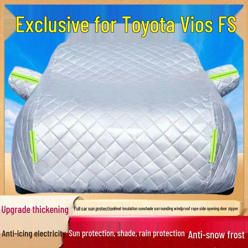 Vios FS Hatchback Sun & Rain Protective Car Cover with Heat Insulation & Frost Snow Guard Thickened with Cotton Hail Protection, All-Season
Vios FS Hatchback Sun & Rain Protective Car Cover with Heat Insulation & Frost Snow Guard Thickened with Cotton Hail Protection, All-Season