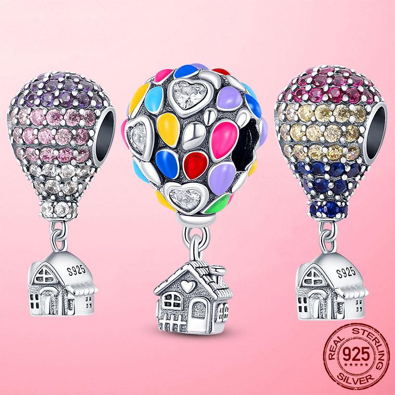 Dangle Charms 925 Silver Enamel Balloon House Dangle Charms Beads fit Pendant Bracelet Necklace Original Jewelry
Dangle Charms 925 Silver Enamel Balloon House Dangle Charms Beads fit Pendant Bracelet Necklace Original Jewelry