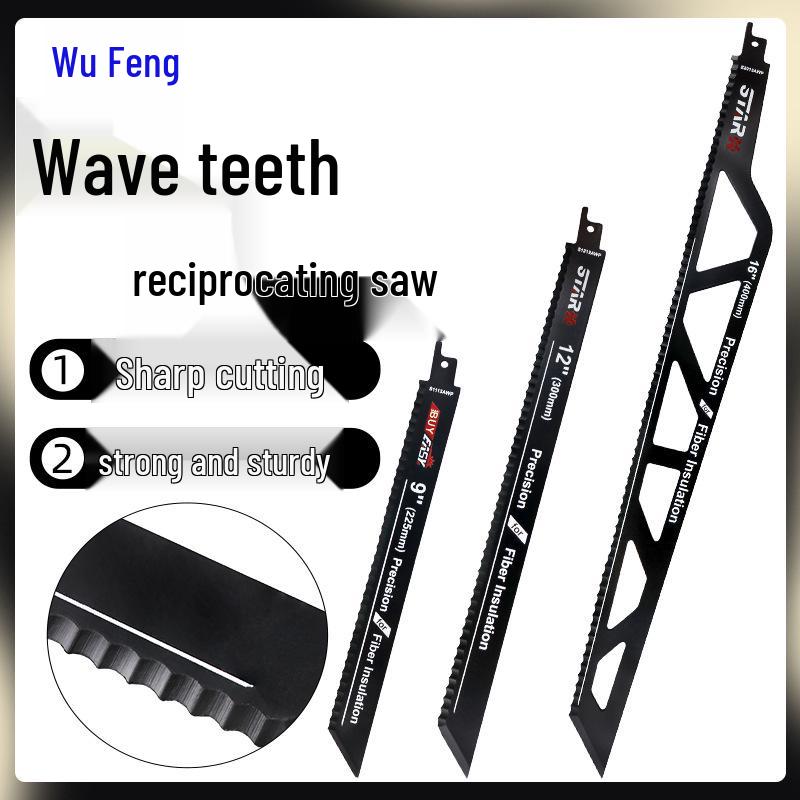 Electric Reciprocating Saw Blade - Bimetal Alloy for Woodworking & Cutting 225mm Soft Cutting - S1113AWP
Electric Reciprocating Saw Blade - Bimetal Alloy for Woodworking & Cutting 225mm Soft Cutting - S1113AWP