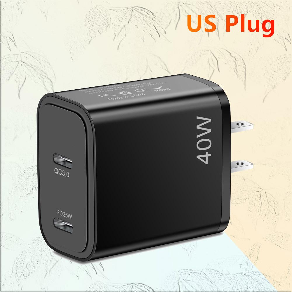 Dual PD Type-C Fast Mobile Phone Charger with Travel Adapter
Dual PD Type-C Fast Mobile Phone Charger with Travel Adapter