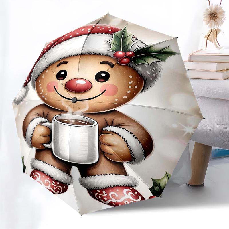 1pc Christmas Gingerbread Man Automatic Folding Umbrella, Festive Gift for Fans, Travelers & Daily Use, Portable 3-Fold Design with Iron Frame.V001
1pc Christmas Gingerbread Man Automatic Folding Umbrella, Festive Gift for Fans, Travelers & Daily Use, Portable 3-Fold Design with Iron Frame.V001