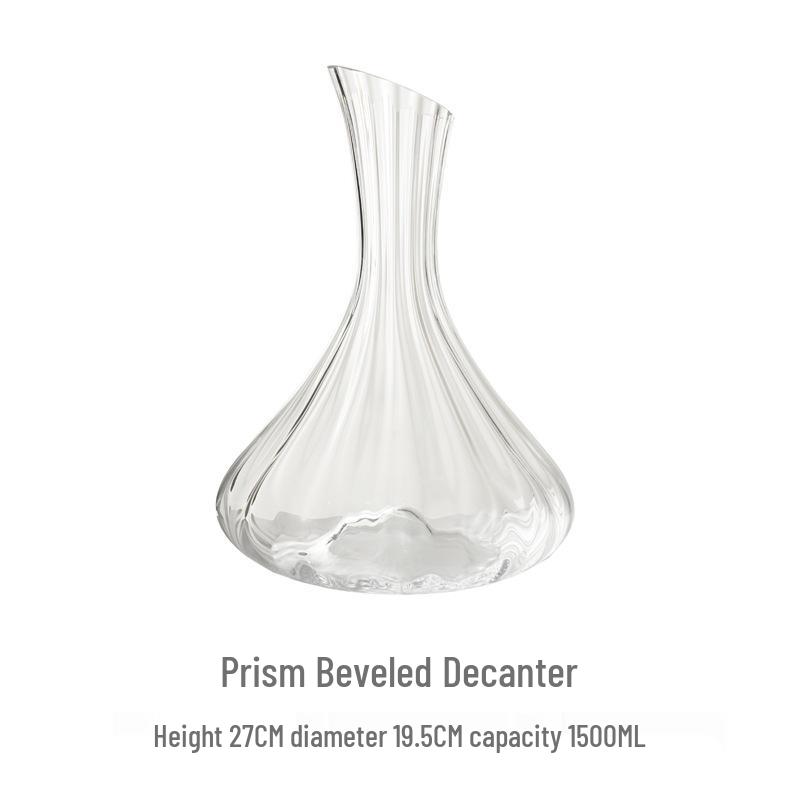 High-Quality Crystal Prism Wine Decanter with Vertical Stripes
High-Quality Crystal Prism Wine Decanter with Vertical Stripes
