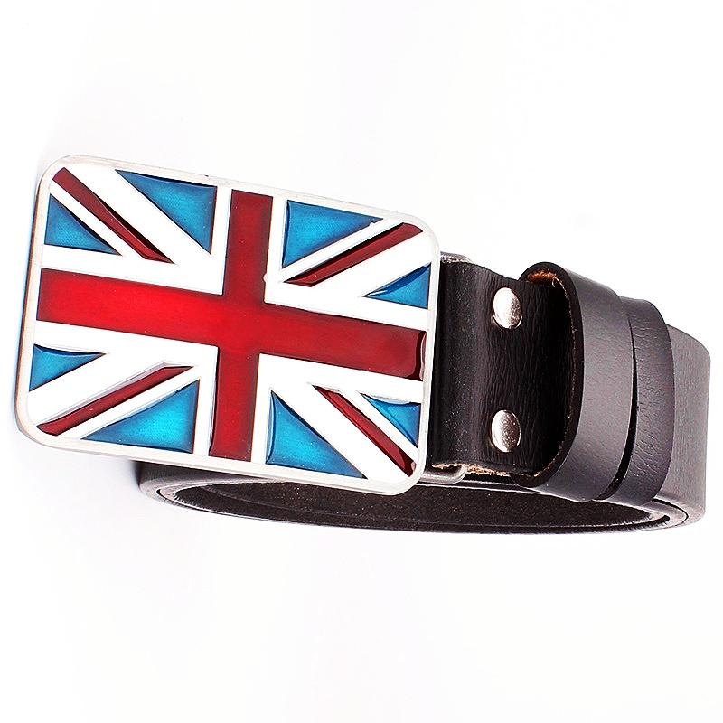 British Flag Pattern Fashion Belts Cowskin Genuine Leather Metal Buckle Union Jack Jeans Waistband Trousers 125cm чорний
British Flag Pattern Fashion Belts Cowskin Genuine Leather Metal Buckle Union Jack Jeans Waistband Trousers 125cm чорний