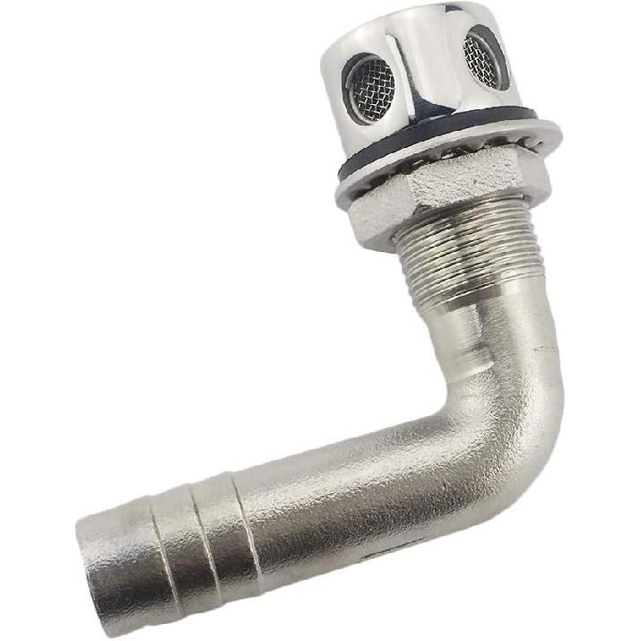 keehui Universal 90° Fuel Vent 316 Stainless Steel Marine Grade Fuel Gas Tank Vent with Mounting Gasket Hardware Fitting for 5/8inch Hose STYLE C
keehui Universal 90° Fuel Vent 316 Stainless Steel Marine Grade Fuel Gas Tank Vent with Mounting Gasket Hardware Fitting for 5/8inch Hose STYLE C