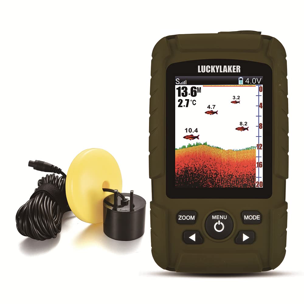 LUCKYLAKER Portable Boat Fish Finder, Waterproof, for Marine Use, Boats, Kayaks, SUPs, Bass Fishing, Smelt Fishing, and Small Fishing Gear
LUCKYLAKER Portable Boat Fish Finder, Waterproof, for Marine Use, Boats, Kayaks, SUPs, Bass Fishing, Smelt Fishing, and Small Fishing Gear