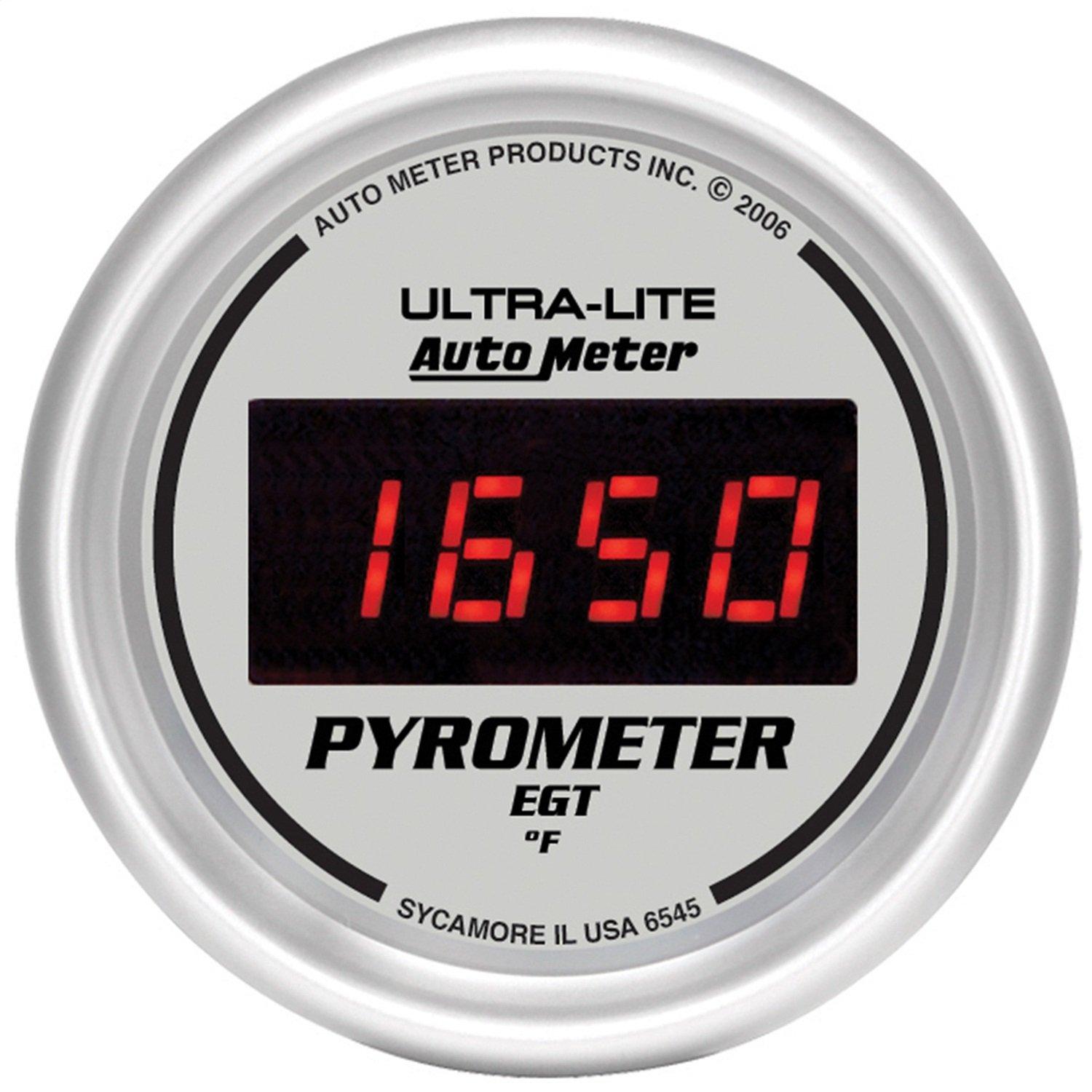 Auto Meter 6545 Ultralight Digital F Digital Pyrometer Gas 2-1/16 0-2000 E.G.T. (Exhaust Temperature)
Auto Meter 6545 Ultralight Digital F Digital Pyrometer Gas 2-1/16 0-2000 E.G.T. (Exhaust Temperature)