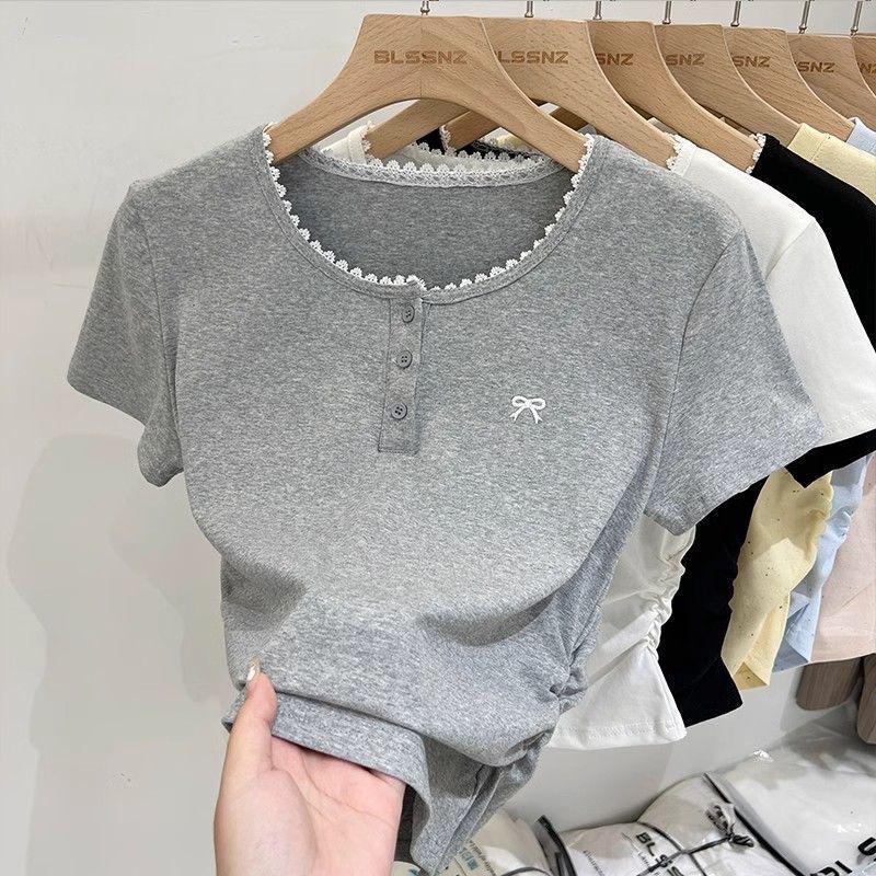 Кружевная отделка, открытые плечи, сборки, бантик, женский хлопковый кроп-топ S (30-40 kg) серый
Кружевная отделка, открытые плечи, сборки, бантик, женский хлопковый кроп-топ S (30-40 kg) серый