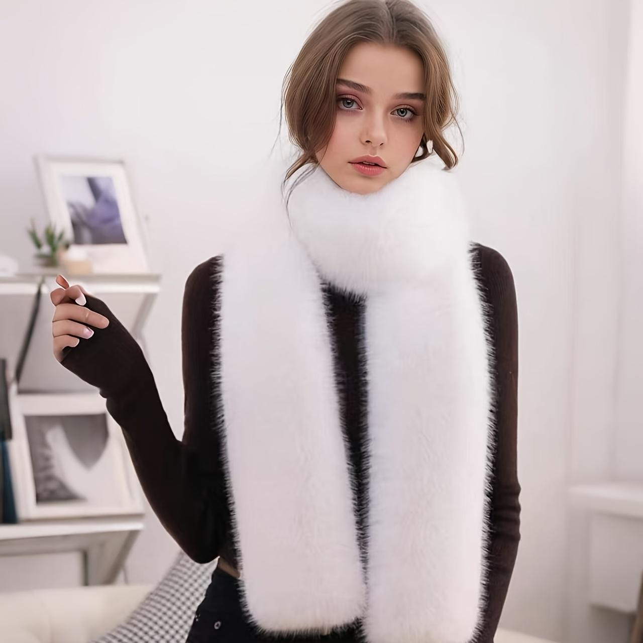 Жіночий зимовий плюшевий шарф-шаль з коміром зі штучного хутра, двосторонній, товстий, вітрозахисний, м який, бежевий та чорний, накидка-грілка для шиї білий
Жіночий зимовий плюшевий шарф-шаль з коміром зі штучного хутра, двосторонній, товстий, вітрозахисний, м який, бежевий та чорний, накидка-грілка для шиї білий