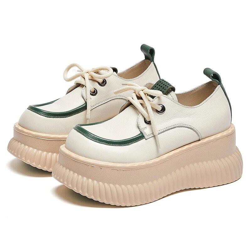 2024 весенняя женская обувь из натуральной кожи в стиле ретро, повседневная женская обувь на платформе на танкетке высотой 7 см со шнуровкой и толстой подошвой 38 бежевый
2024 весенняя женская обувь из натуральной кожи в стиле ретро, повседневная женская обувь на платформе на танкетке высотой 7 см со шнуровкой и толстой подошвой 38 бежевый