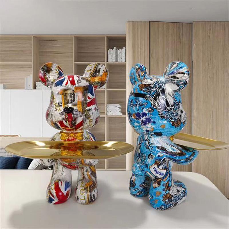 Graffiti Bear Figurine Home Decoration Animal Statue Keys Storage Shelf Modern Room Sculpture Table Decor Abstract Ornament
Graffiti Bear Figurine Home Decoration Animal Statue Keys Storage Shelf Modern Room Sculpture Table Decor Abstract Ornament