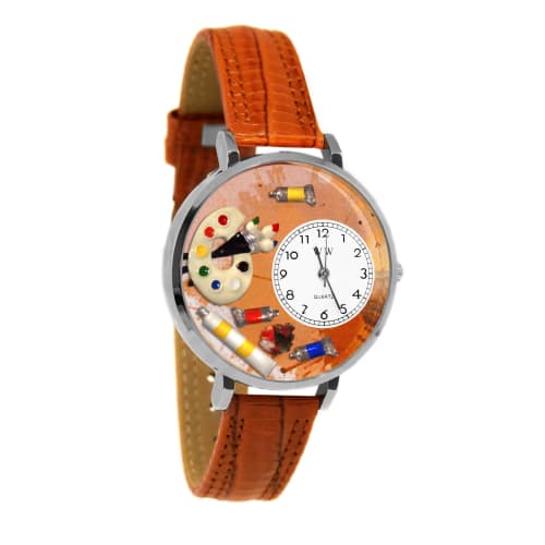 Artist Brown Leather Band Silver Frame Watch #U0410002
Artist Brown Leather Band Silver Frame Watch #U0410002