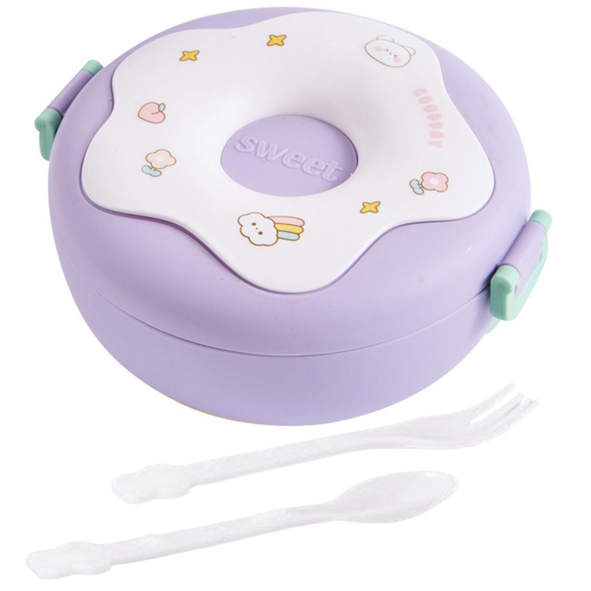 Милый мультяшный пончик, 1000 мл, ланч-бокс, контейнер для бенто, пригодный для использования в микроволновой печи, с отделениями, поставка для студентов фиолетовый
Милый мультяшный пончик, 1000 мл, ланч-бокс, контейнер для бенто, пригодный для использования в микроволновой печи, с отделениями, поставка для студентов фиолетовый