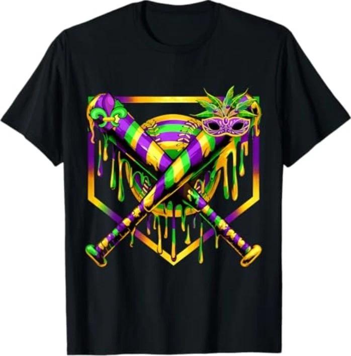 Baseball Mardi Gras Carnival Party Mask Ice Cream Drip Boys T-Shirt XL
Baseball Mardi Gras Carnival Party Mask Ice Cream Drip Boys T-Shirt XL