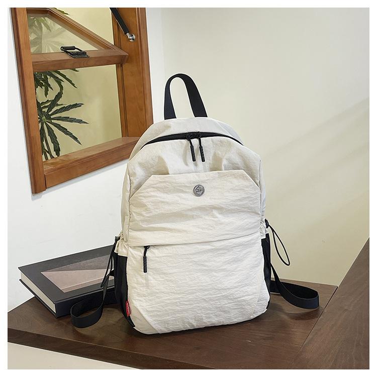 Leisure travel backpack niche trend women summer solid color new student class backpack
Leisure travel backpack niche trend women summer solid color new student class backpack