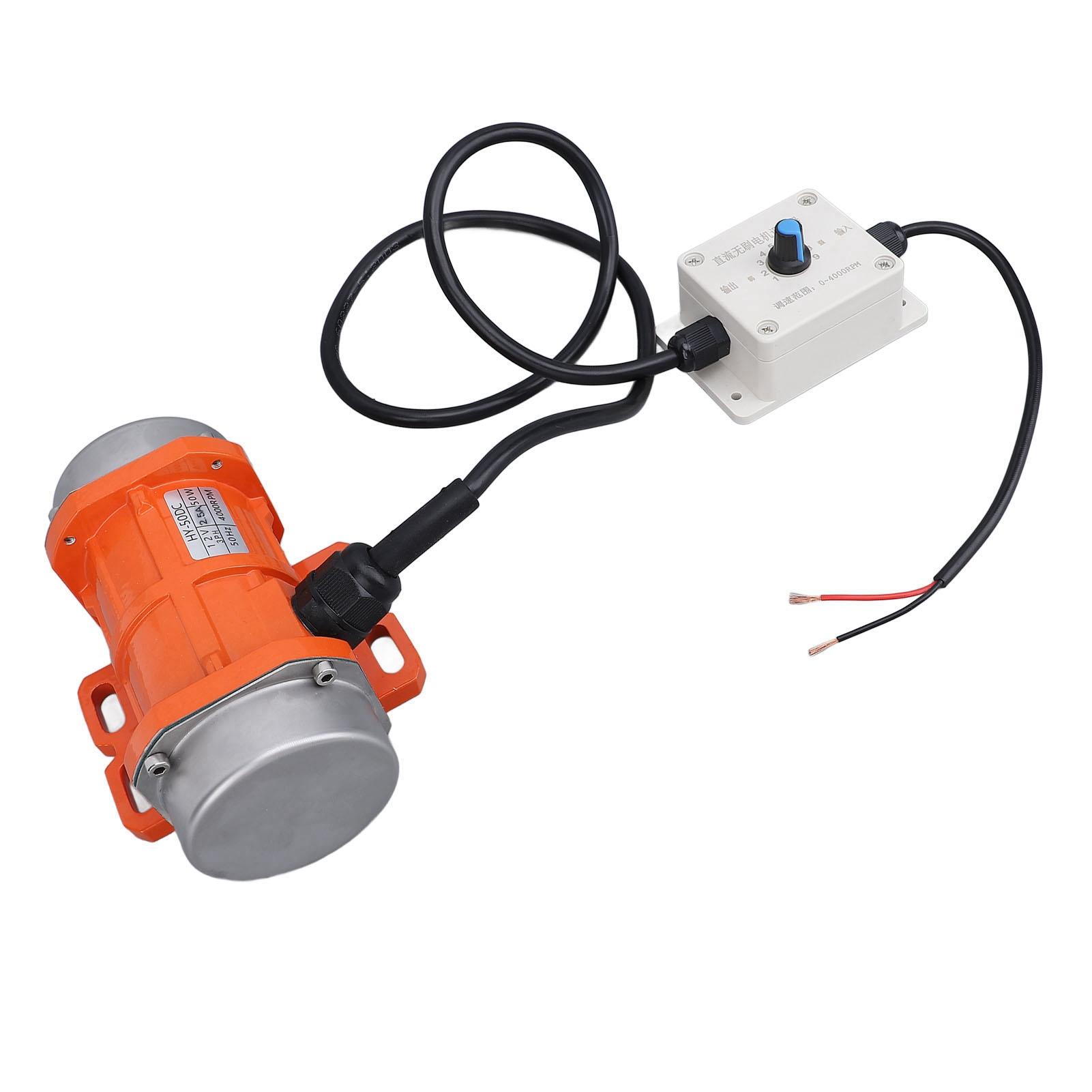 12V Concrete Motor 4000RPM Brushless Aluminum Alloy IP65 Electric Vibrating Motor with Speed Controller for Shaker
12V Concrete Motor 4000RPM Brushless Aluminum Alloy IP65 Electric Vibrating Motor with Speed Controller for Shaker