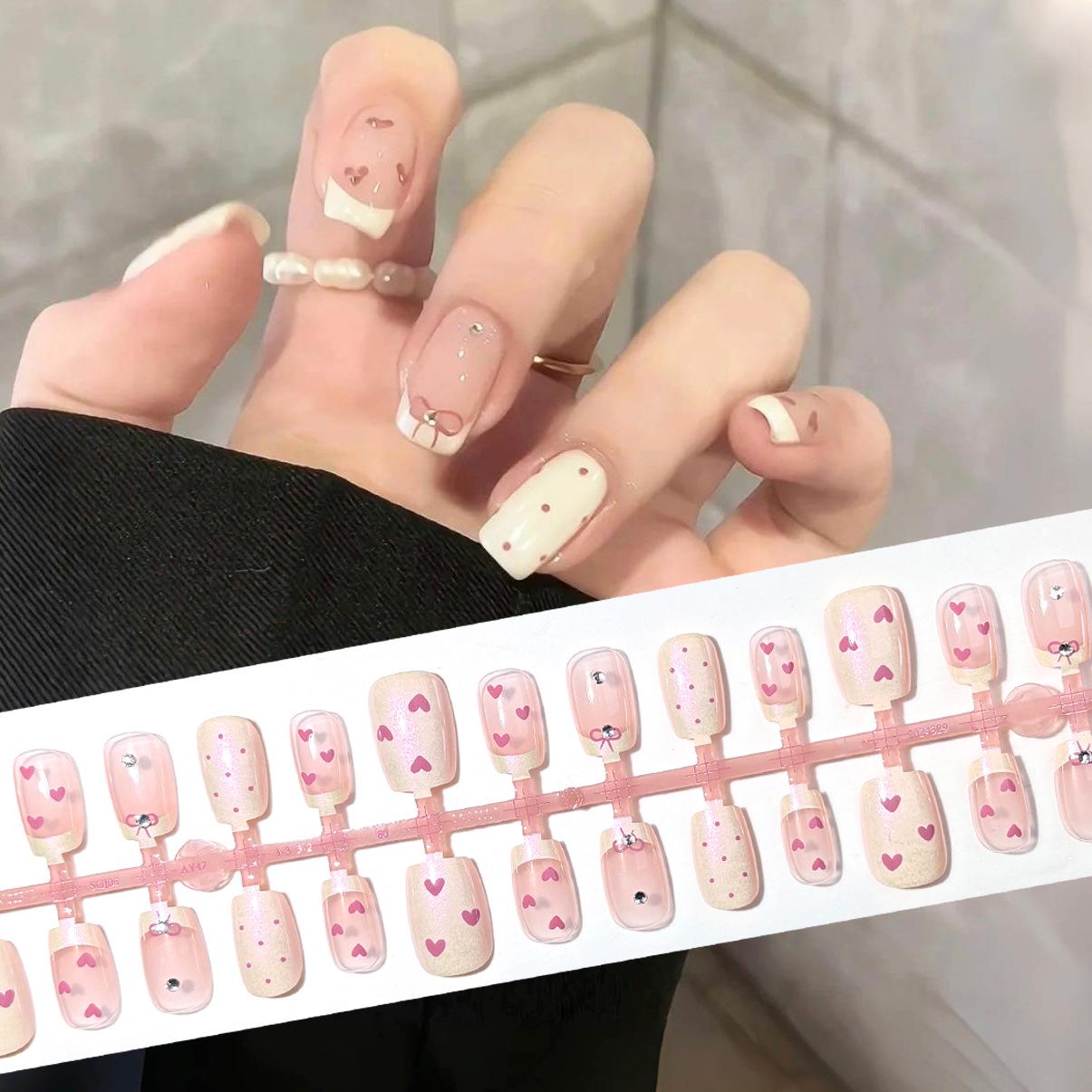 Summer Korean Heart Bow Polka Dot Cute Nail Art Patches - Sweet, Simple, Beach Style for Girls
Summer Korean Heart Bow Polka Dot Cute Nail Art Patches - Sweet, Simple, Beach Style for Girls