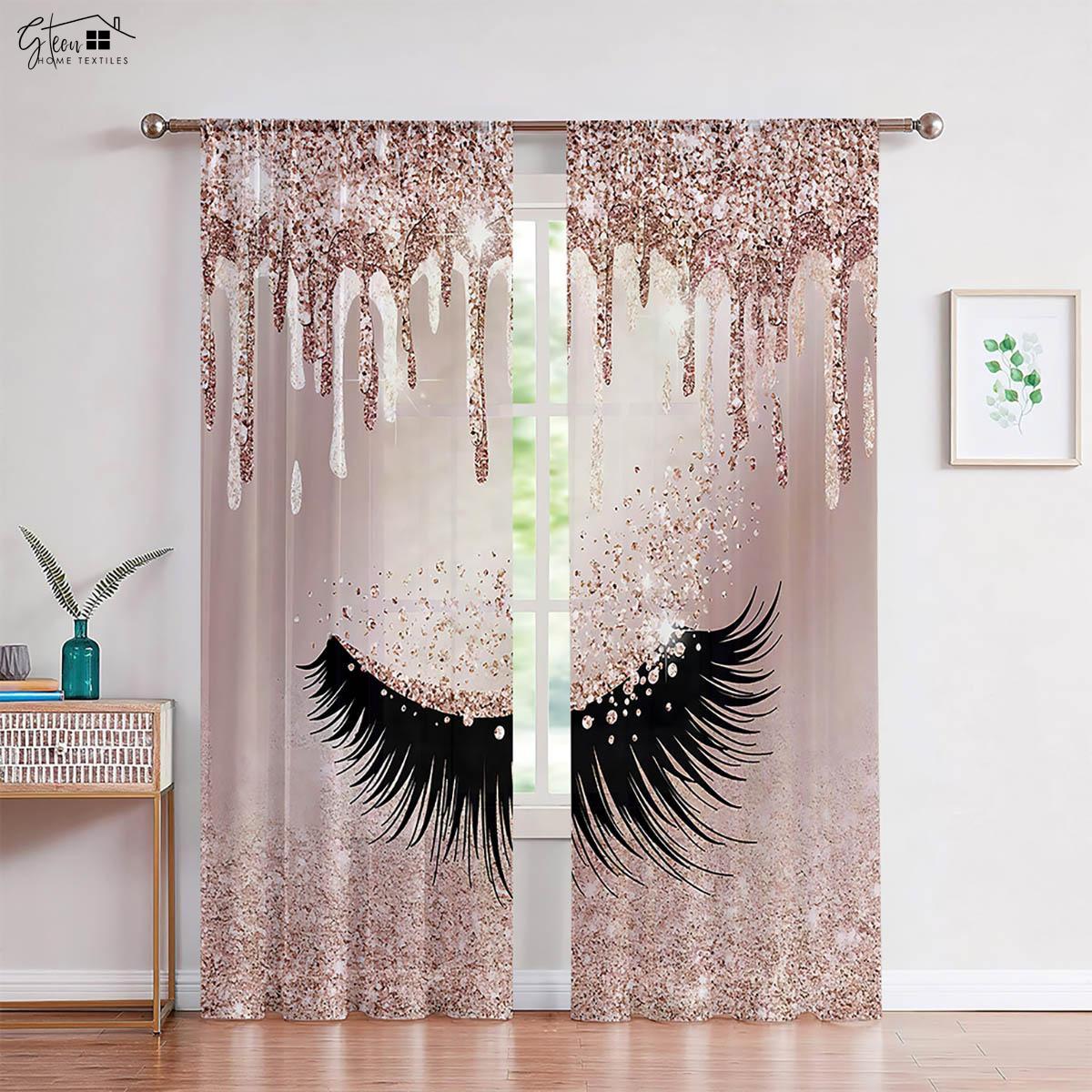 2 Pack Colorful Shiny Eyelashes Cartoon Printed Curtain Rod Pocket Design Bed Room Living Area Kitchen Kids Room Decorative Curtains W50xH130(CM)x2PCS&Rod pocket
2 Pack Colorful Shiny Eyelashes Cartoon Printed Curtain Rod Pocket Design Bed Room Living Area Kitchen Kids Room Decorative Curtains W50xH130(CM)x2PCS&Rod pocket