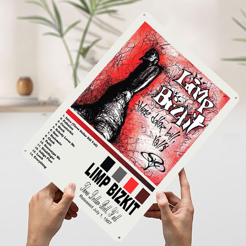 Limp Bizkit Three Dollar Bill Tinplate Poster Customized Wall Art Vintage Retro Metal Signs for Wand Deko Room Ornaments Decor 7.9x11.8In(20x30cm)
Limp Bizkit Three Dollar Bill Tinplate Poster Customized Wall Art Vintage Retro Metal Signs for Wand Deko Room Ornaments Decor 7.9x11.8In(20x30cm)
