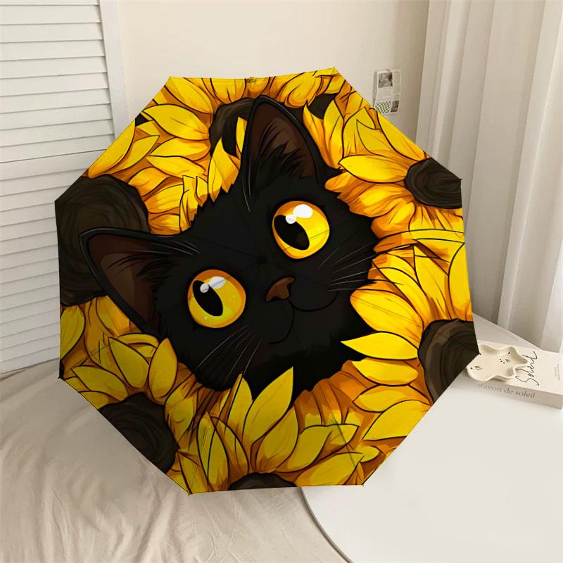 1PC Black Cat Sunflowers Umbrella-8-Rib Reinforced Portable Folding Travel Suitable for All Seasons Outdoor Daily Use-J394
1PC Black Cat Sunflowers Umbrella-8-Rib Reinforced Portable Folding Travel Suitable for All Seasons Outdoor Daily Use-J394