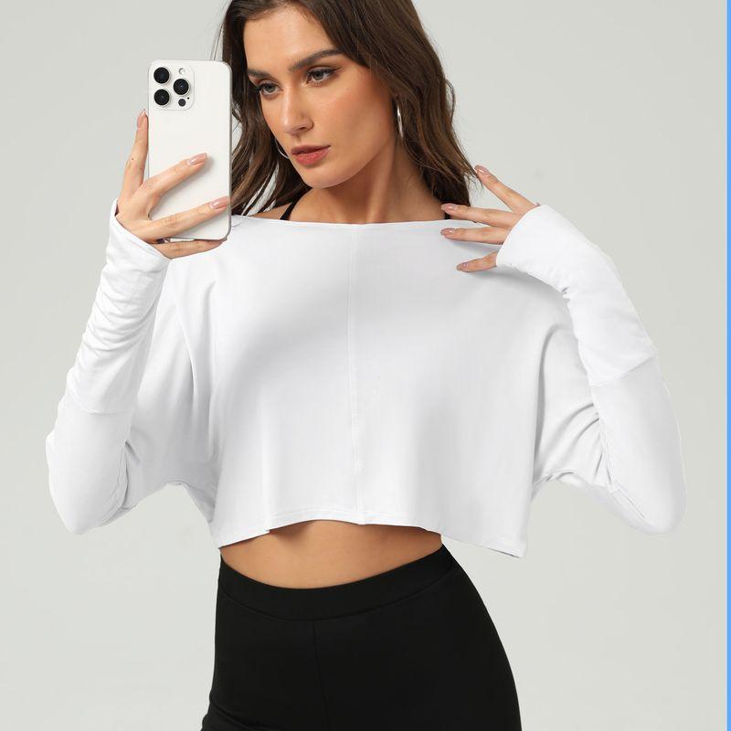 European and American New Fitness Sweatshirt Long sleeve Top Women Cover up off-Shoulder Outer Wear All-Match Long sleeve Yoga Clothes Backless Clouds White L (Recommendation 55.00 kg-62.50 kg
European and American New Fitness Sweatshirt Long sleeve Top Women Cover up off-Shoulder Outer Wear All-Match Long sleeve Yoga Clothes Backless Clouds White L (Recommendation 55.00 kg-62.50 kg