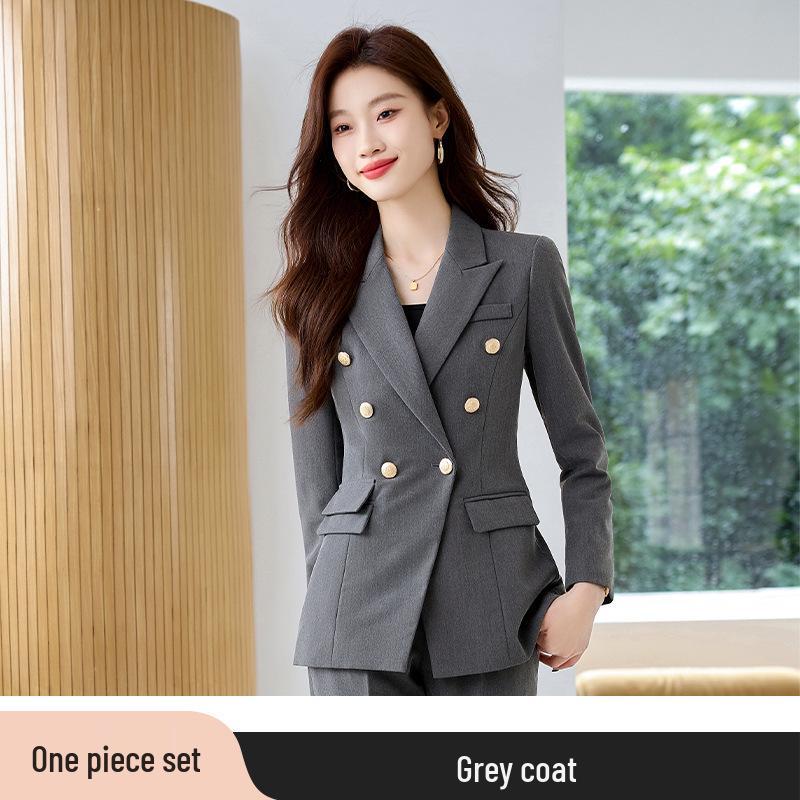 Women s Slim Fit Double-Breasted Suit Set - Elegant Spring/Autumn Formal Wear for Interviews and Hotel Front Desk Work S
Women s Slim Fit Double-Breasted Suit Set - Elegant Spring/Autumn Formal Wear for Interviews and Hotel Front Desk Work S