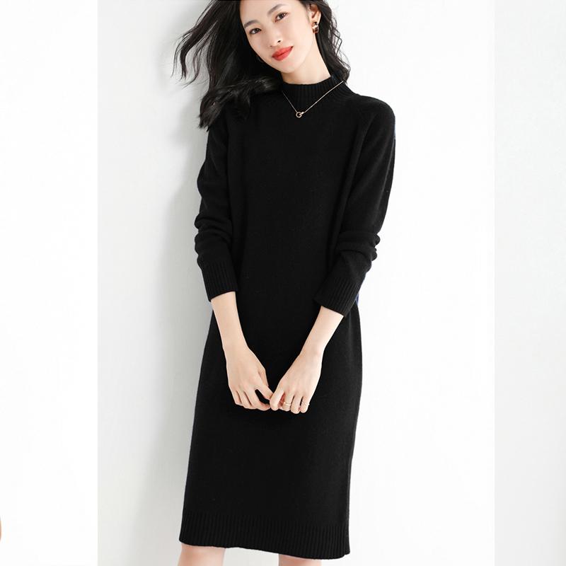 Длинное платье-свитер до колена женское с полувысоким воротником, утолщенное, теплое, вязаное, средней длины, платья-подкладки, весна и осень S чёрный
Длинное платье-свитер до колена женское с полувысоким воротником, утолщенное, теплое, вязаное, средней длины, платья-подкладки, весна и осень S чёрный