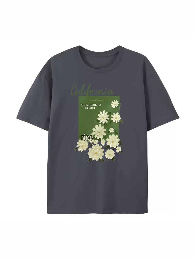 Plus Size Women s Daisy Print Casual Cotton T-shirt 2XL темно-сірий
Plus Size Women s Daisy Print Casual Cotton T-shirt 2XL темно-сірий