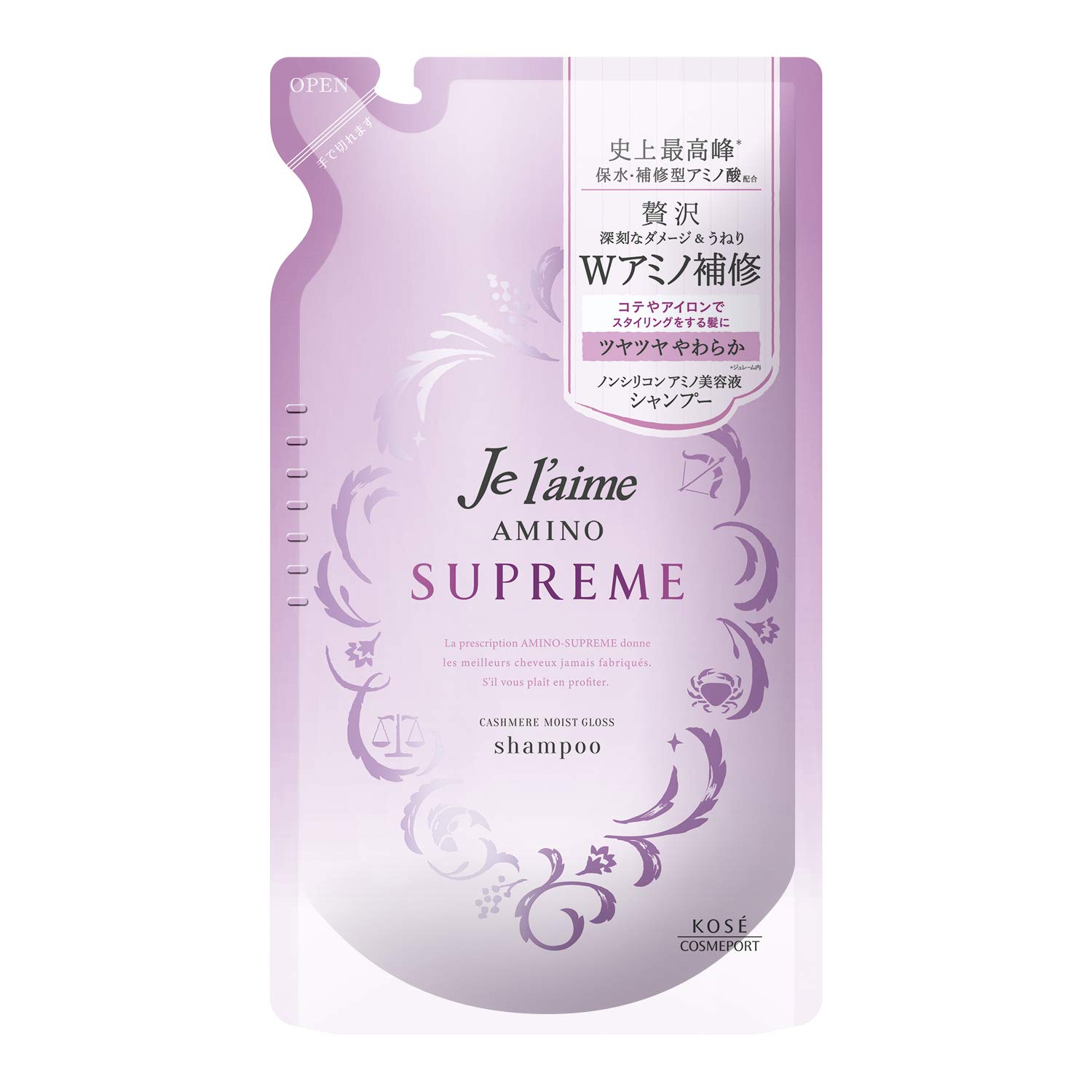 Jurem KOSE Amino Supreme Шампунь (Кашемировый влажный блеск) Сменный блок для блеска, Восстанавливает повреждения от тепла и Мягкие волосы, Роза Жасмин, Сменный блок, 350 мл (х 1)
Jurem KOSE Amino Supreme Шампунь (Кашемировый влажный блеск) Сменный блок для блеска, Восстанавливает повреждения от тепла и Мягкие волосы, Роза Жасмин, Сменный блок, 350 мл (х 1)