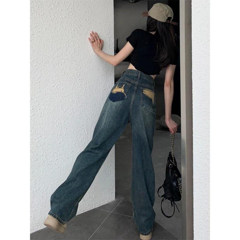 High-Waisted Color-Blocked Slimming Jeans for Women, Spring/Autumn 2025 Style, Petite Straight-Leg Trousers with Drape 2XL (126-140 lbs)
High-Waisted Color-Blocked Slimming Jeans for Women, Spring/Autumn 2025 Style, Petite Straight-Leg Trousers with Drape 2XL (126-140 lbs)