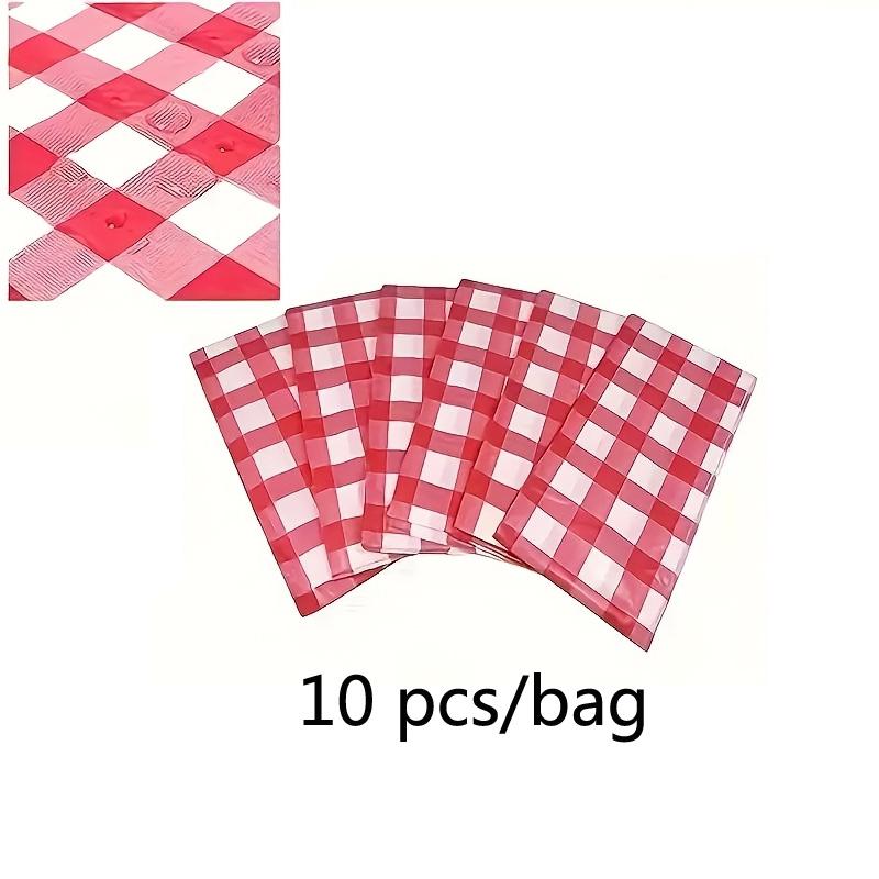 10pcs160x160cm Red Checkered Disposable Plastic Tablecloth Waterproof Thickened for Wedding Party Round Rectangular Tables
10pcs160x160cm Red Checkered Disposable Plastic Tablecloth Waterproof Thickened for Wedding Party Round Rectangular Tables