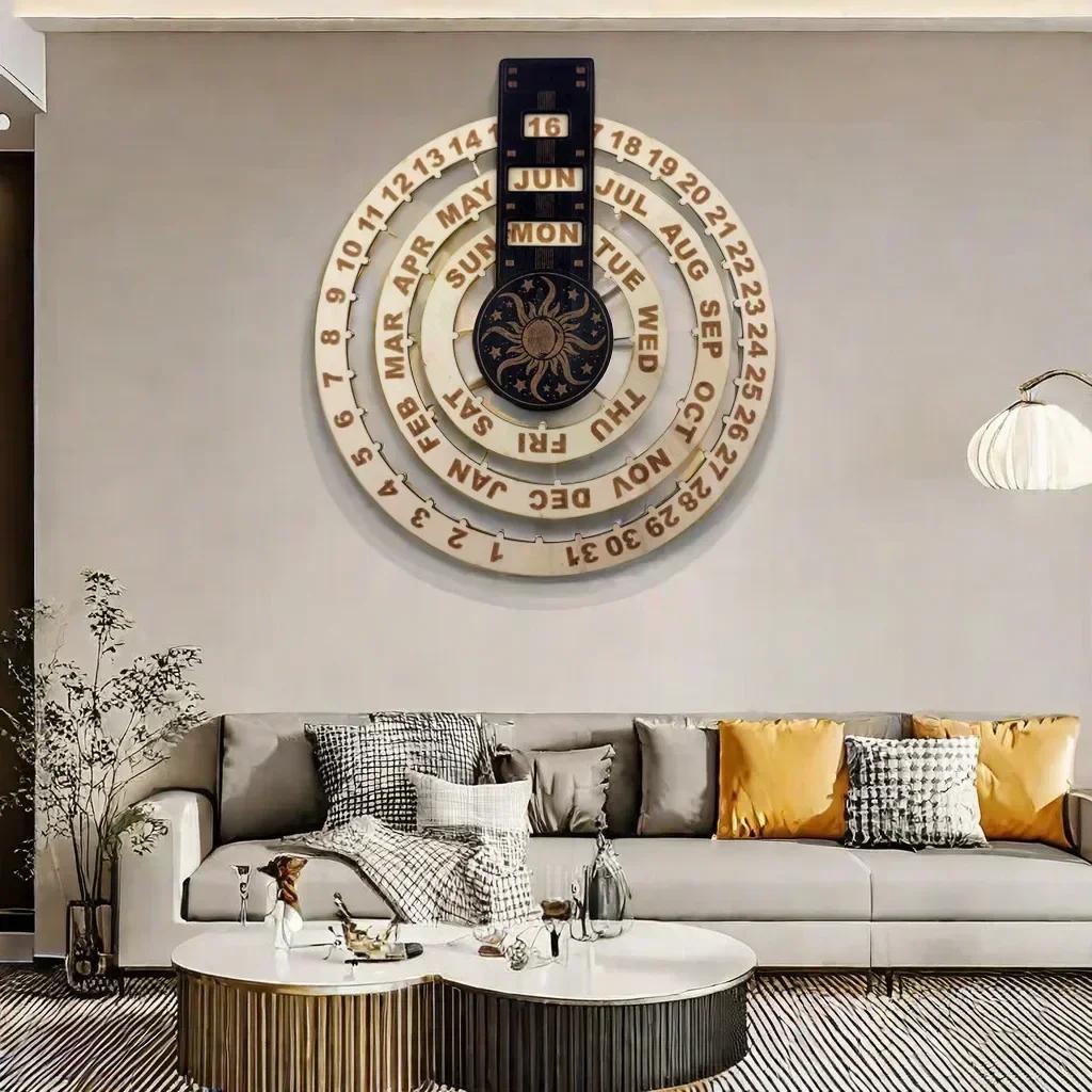 Perpetual Calendar Pendant Circular Home Decor Office Decor Wall Wooden Home Decoration Vintage Circular Dial Calendar
Perpetual Calendar Pendant Circular Home Decor Office Decor Wall Wooden Home Decoration Vintage Circular Dial Calendar