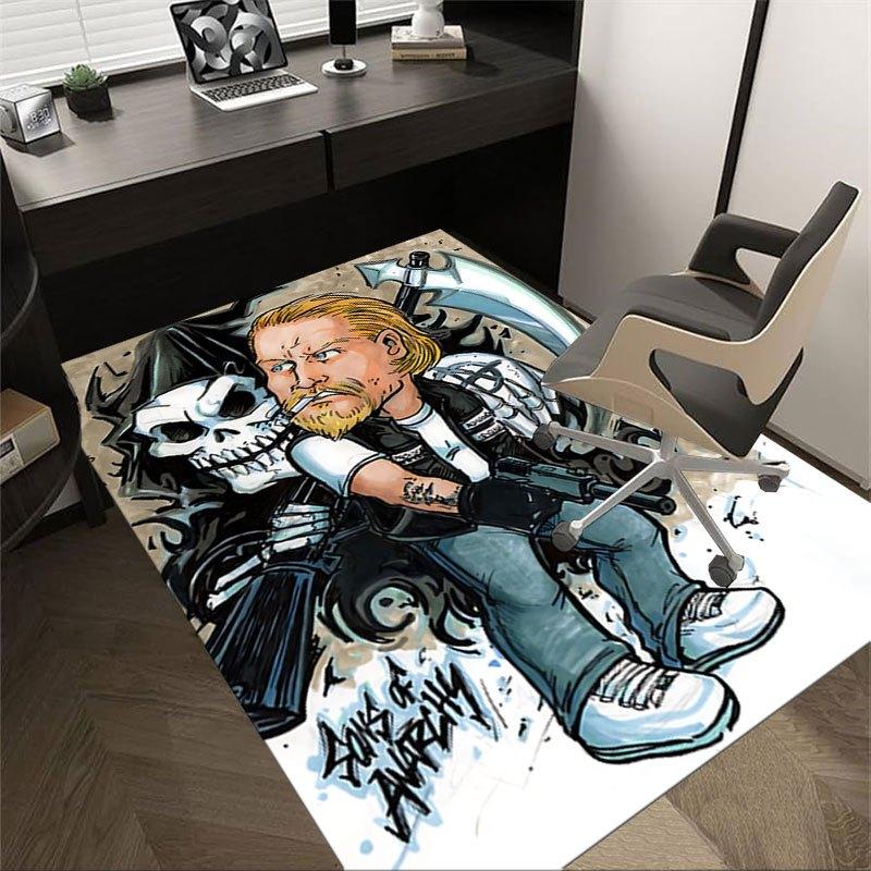 1pc Sons of Anarchy themed Office Carpet Chair Mats - durable polyester rug for home theater, office, dorm room decor - tA87 60cm by 90cm
1pc Sons of Anarchy themed Office Carpet Chair Mats - durable polyester rug for home theater, office, dorm room decor - tA87 60cm by 90cm
